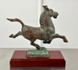 Vintage Chinese Bronze Flying Horse | Adelaide Clocks