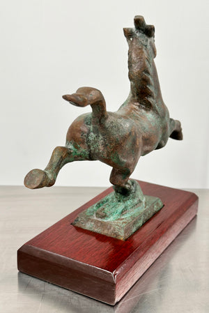 Vintage Chinese Bronze Flying Horse | Adelaide Clocks