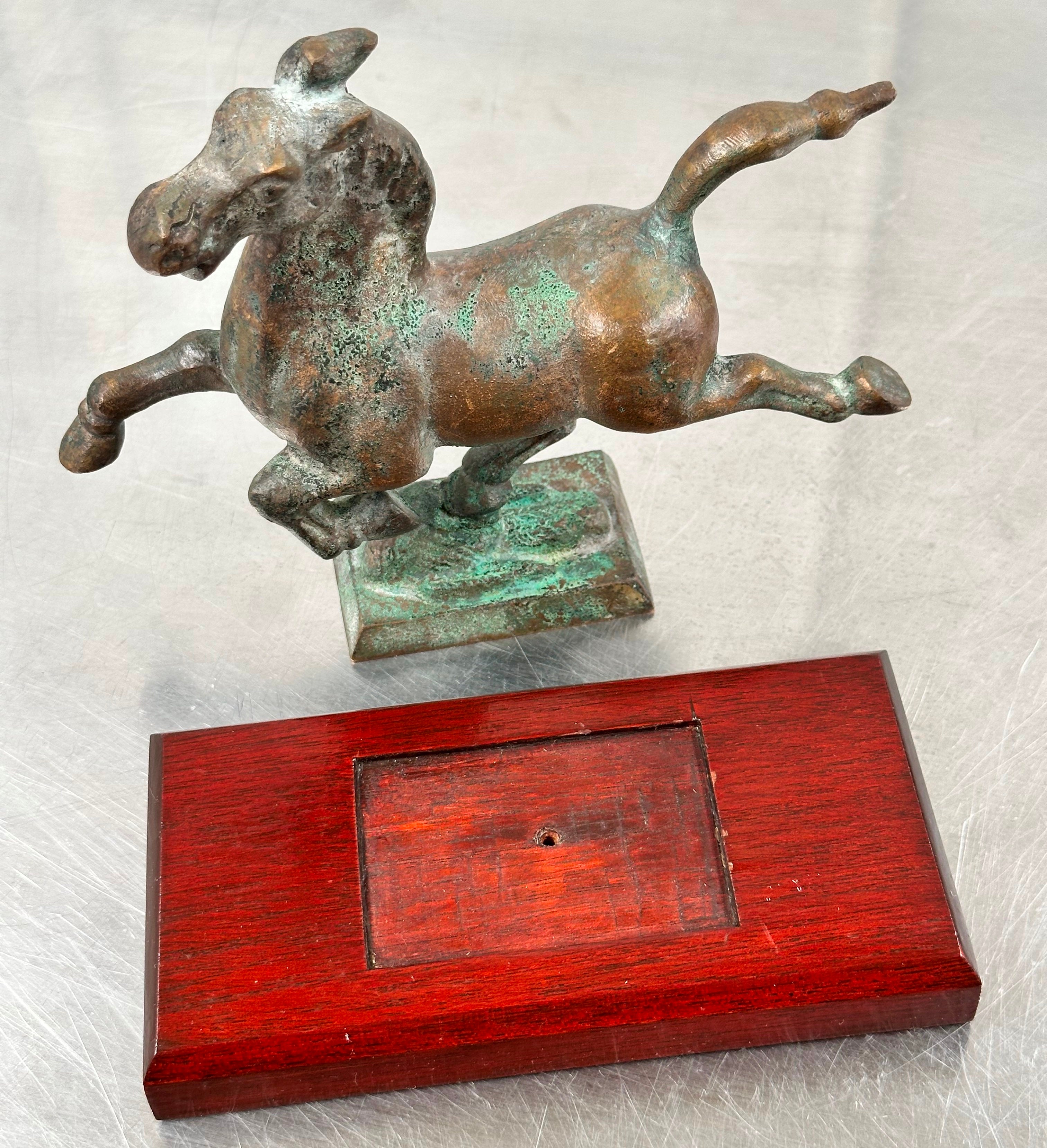 Vintage Chinese Bronze Flying Horse | Adelaide Clocks