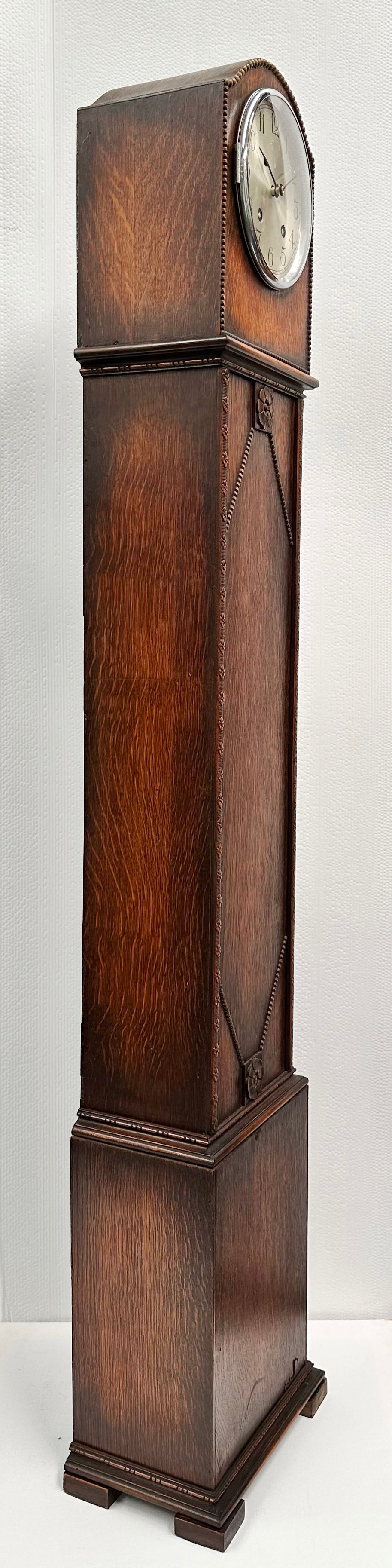 Vintage Grand Pedestal Battery Floor Clock | Adelaide Clocks