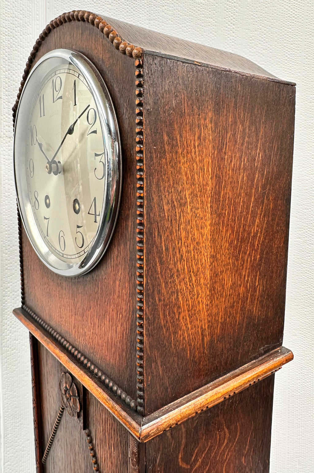 Vintage Grand Pedestal Battery Floor Clock | Adelaide Clocks