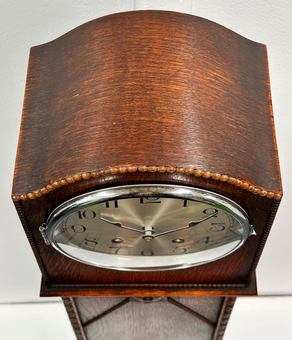 Vintage Grand Pedestal Battery Floor Clock | Adelaide Clocks