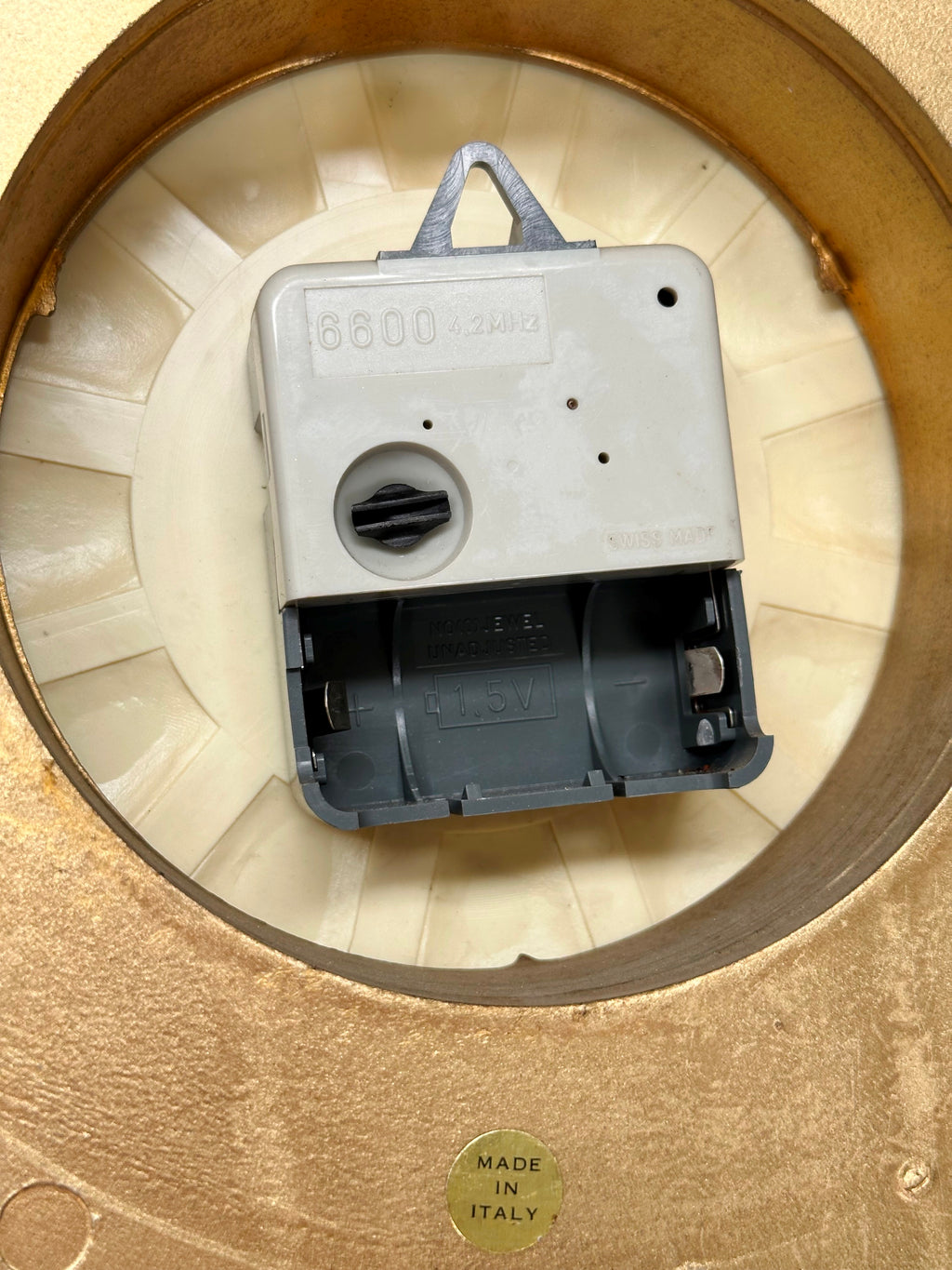 Vintage Ornate Figural Floral Gold Battery Wall Clock | Adelaide Clocks