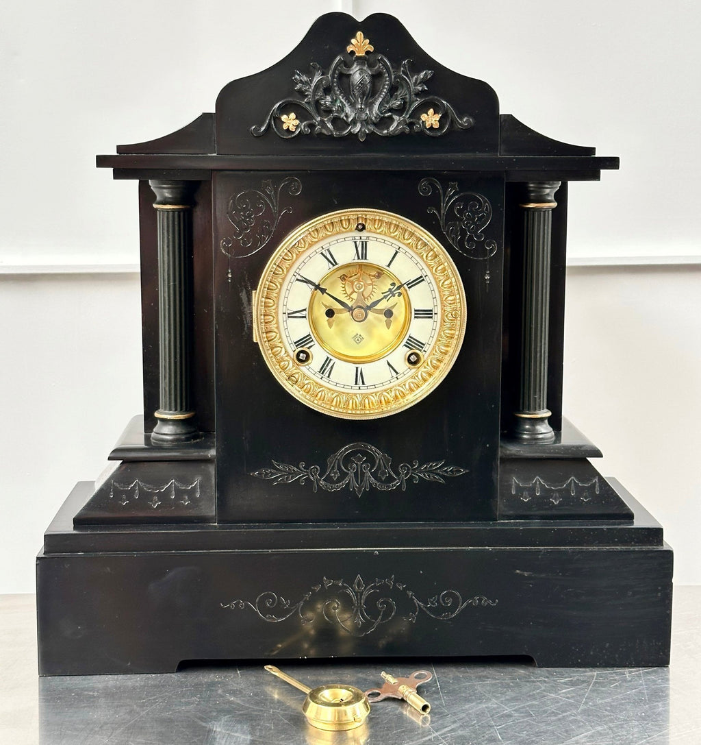 Antique Ansonia Slate Mantel Clock | Adelaide Clocks