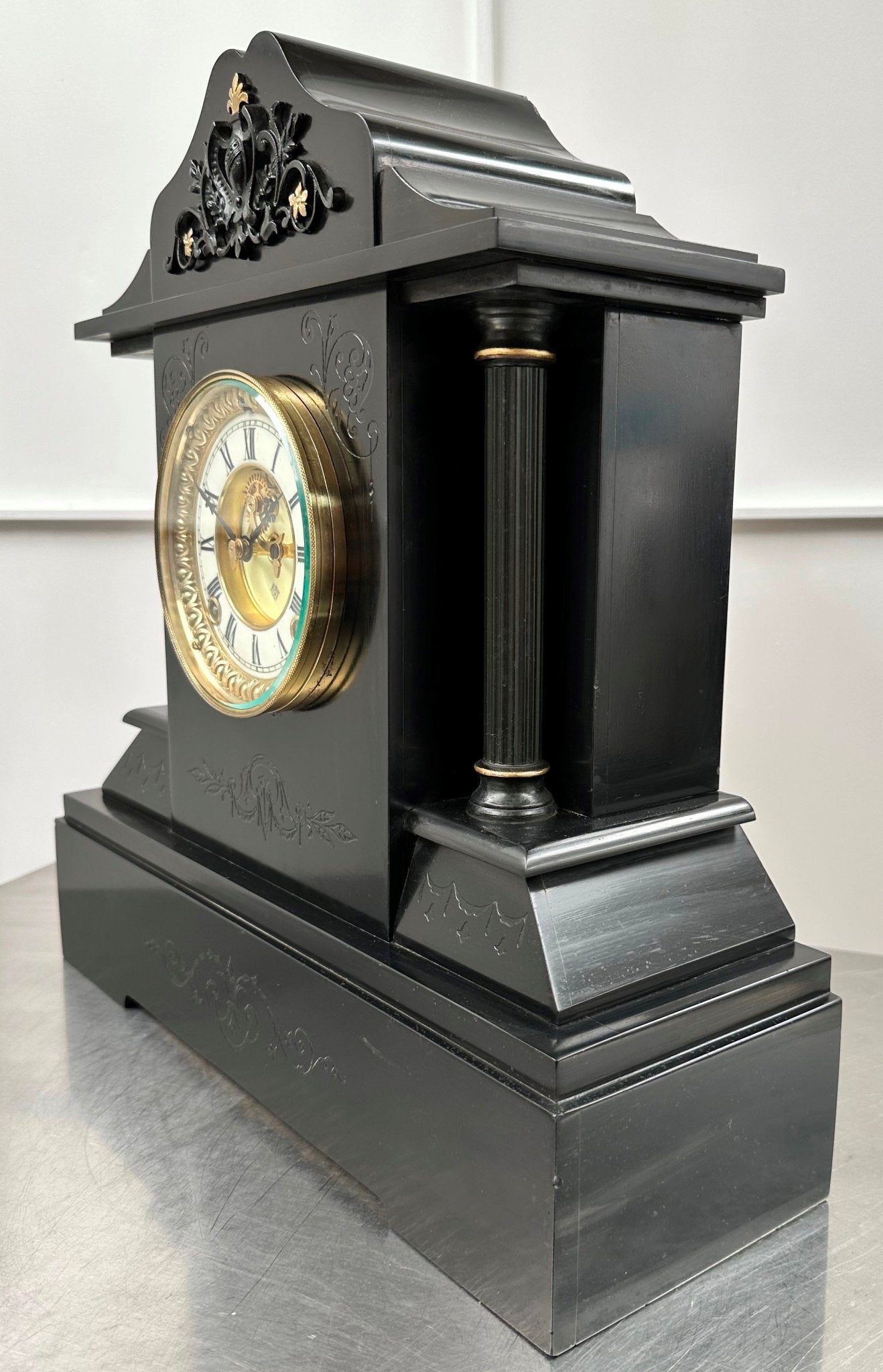 Antique Ansonia Slate Mantel Clock | Adelaide Clocks