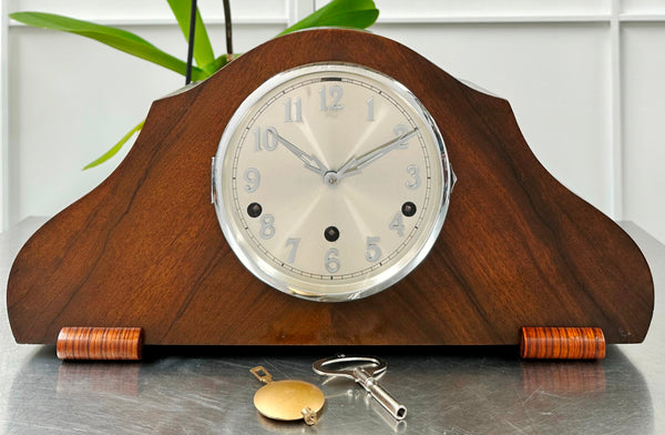 Vintage Art Deco Westminster Pendulum Hammer Chime Mantel Clock | Adelaide Clocks 