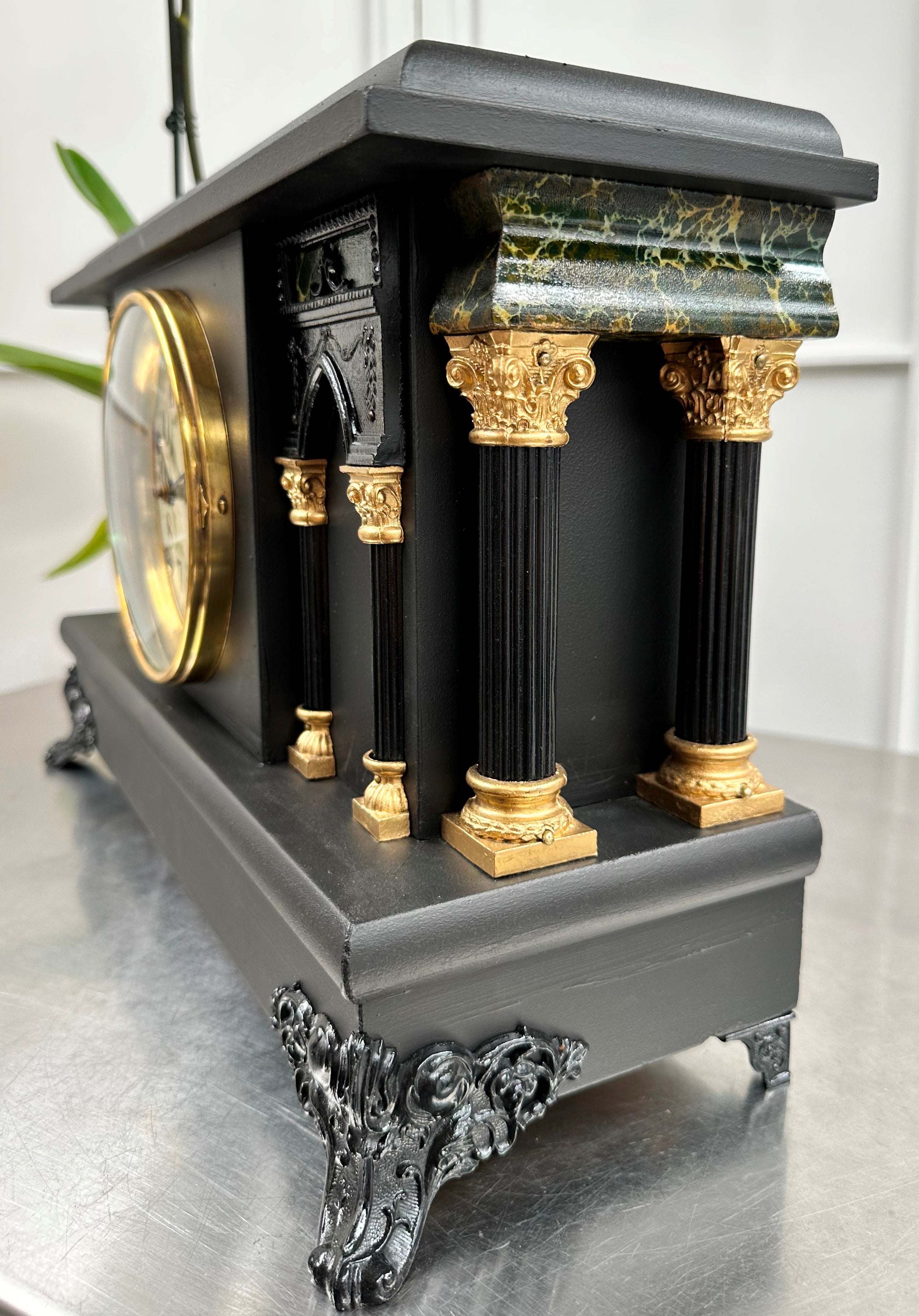 Antique Sessions Hammer Coil Strike Mantel Clock | Adelaide Clocks