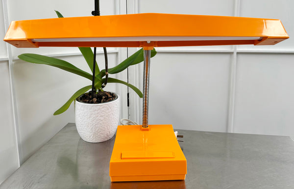 Vintage NORAX Retro Orange Gooseneck Desk Table Lamp | Adelaide Clocks
