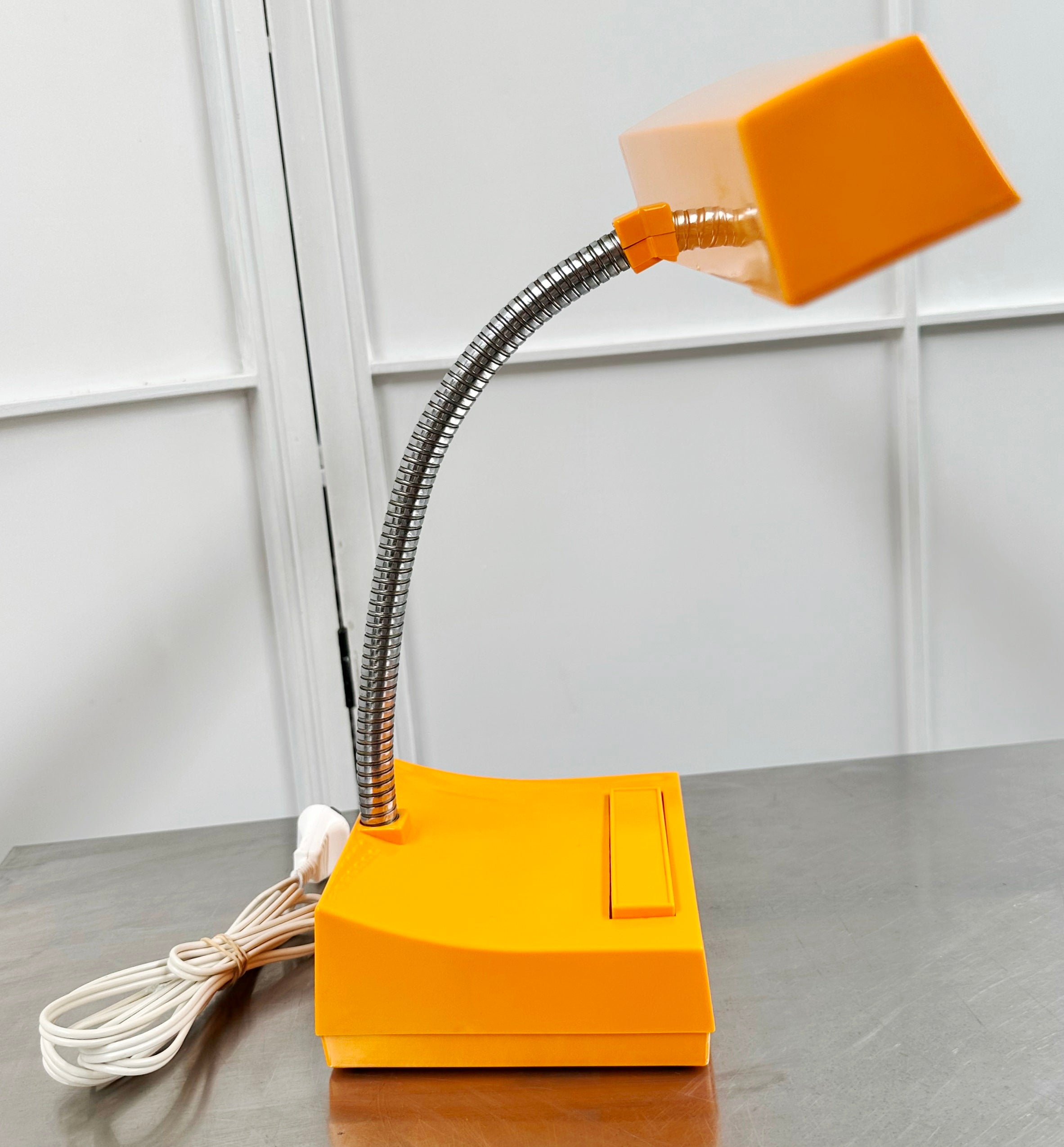 Vintage NORAX Retro Orange Gooseneck Desk Table Lamp | Adelaide Clocks
