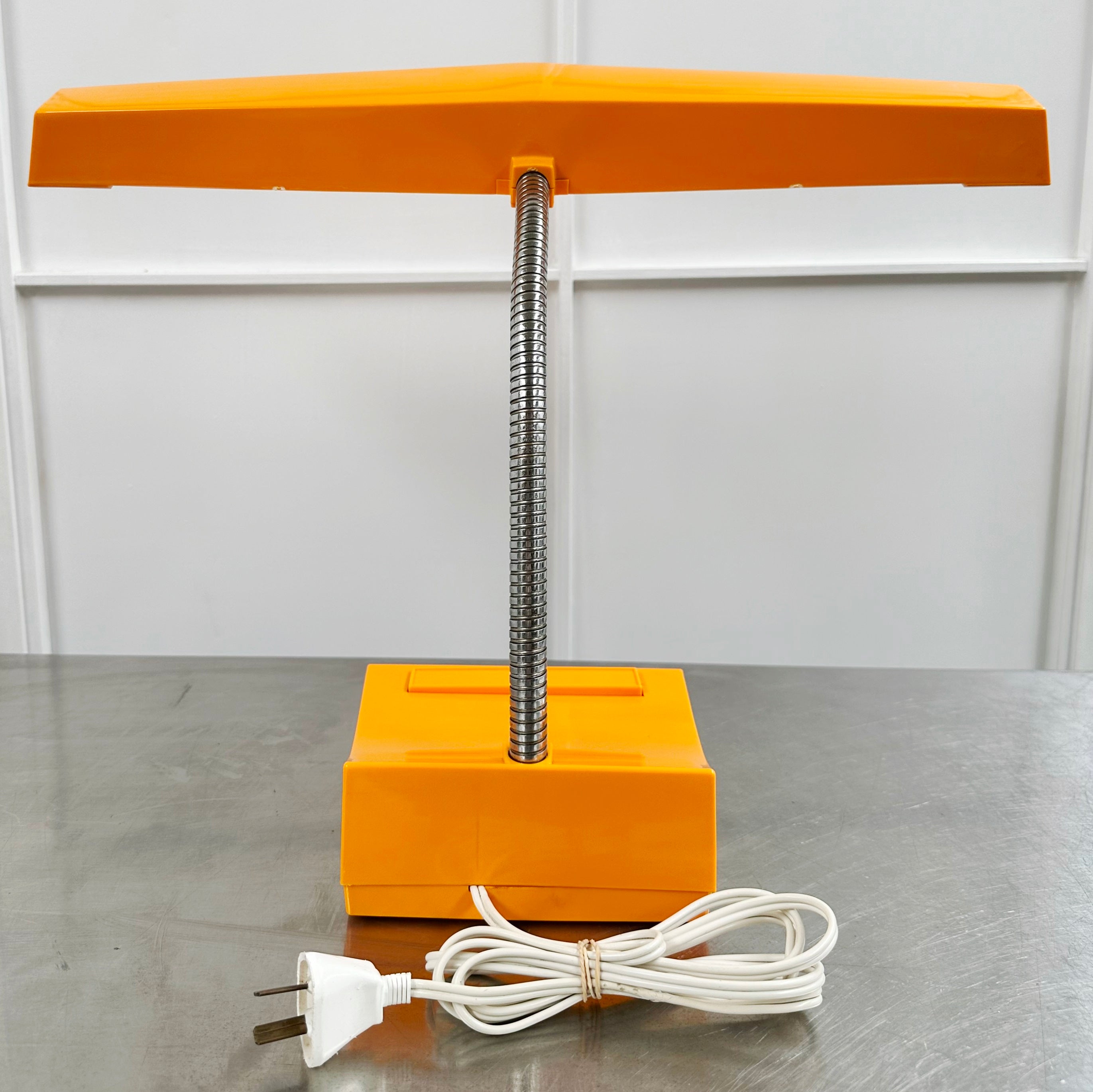 Vintage NORAX Retro Orange Gooseneck Desk Table Lamp | Adelaide Clocks