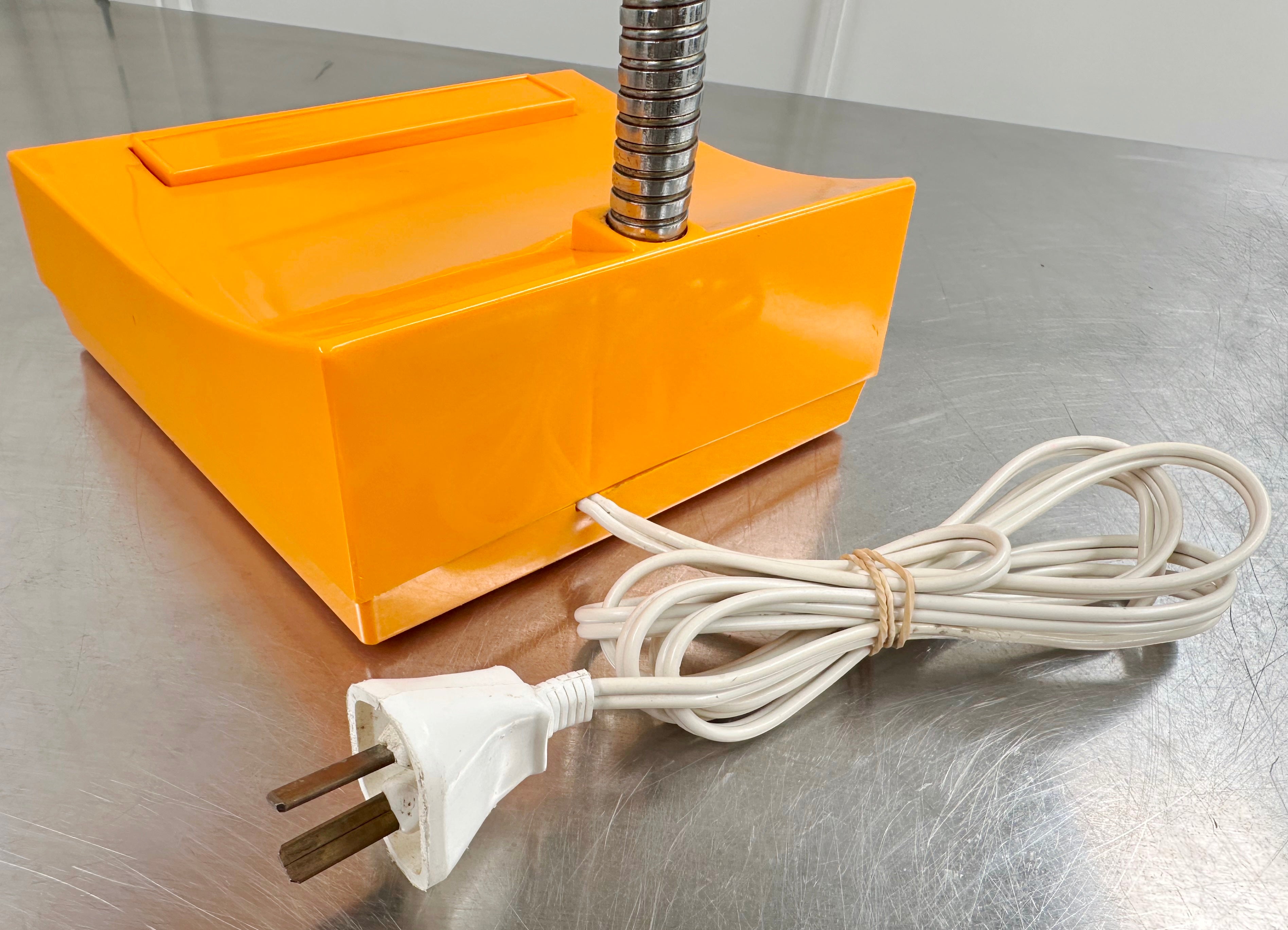 Vintage NORAX Retro Orange Gooseneck Desk Table Lamp | Adelaide Clocks