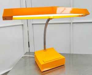 Vintage NORAX Retro Orange Gooseneck Desk Table Lamp | Adelaide Clocks