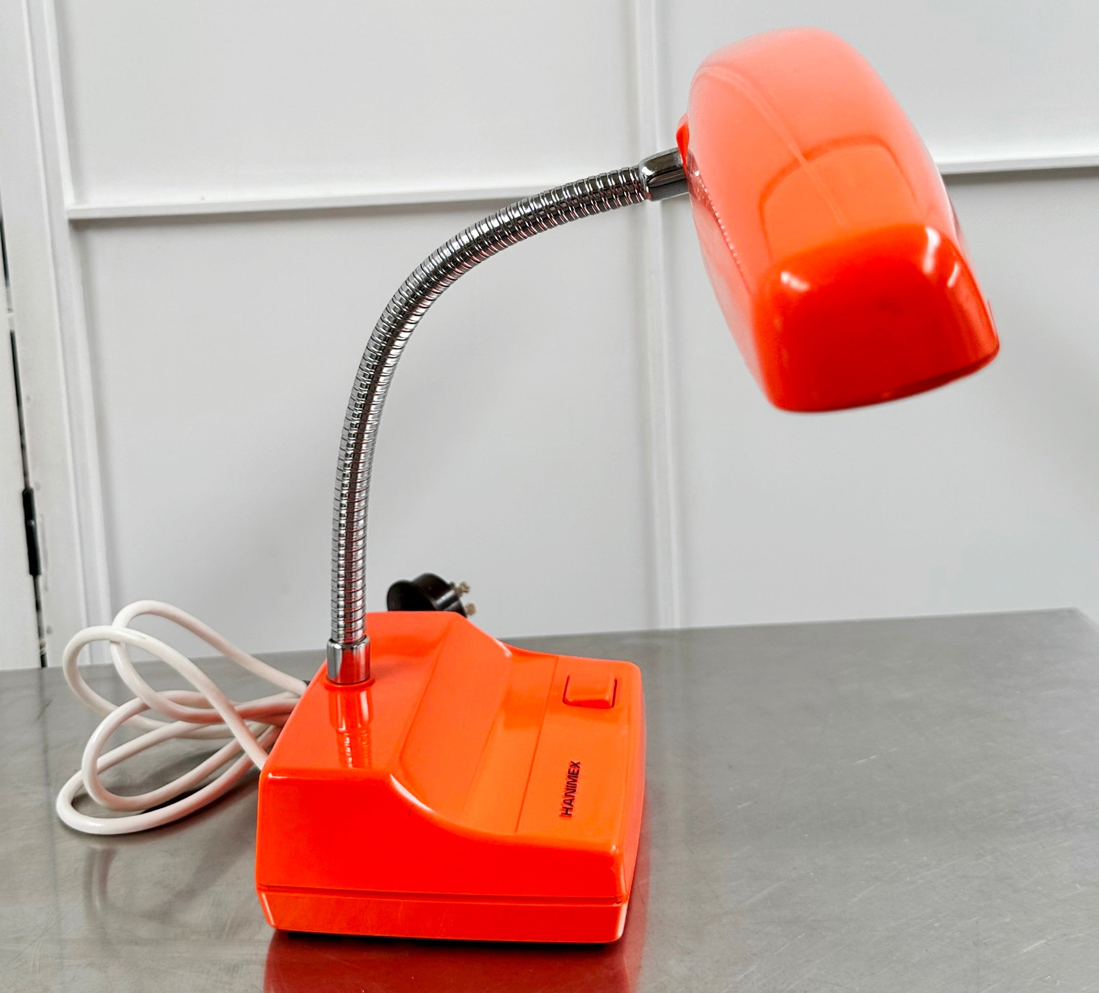 Vintage Hanimex Retro Dark Orange Table Desk Lamp | Adelaide Clocks