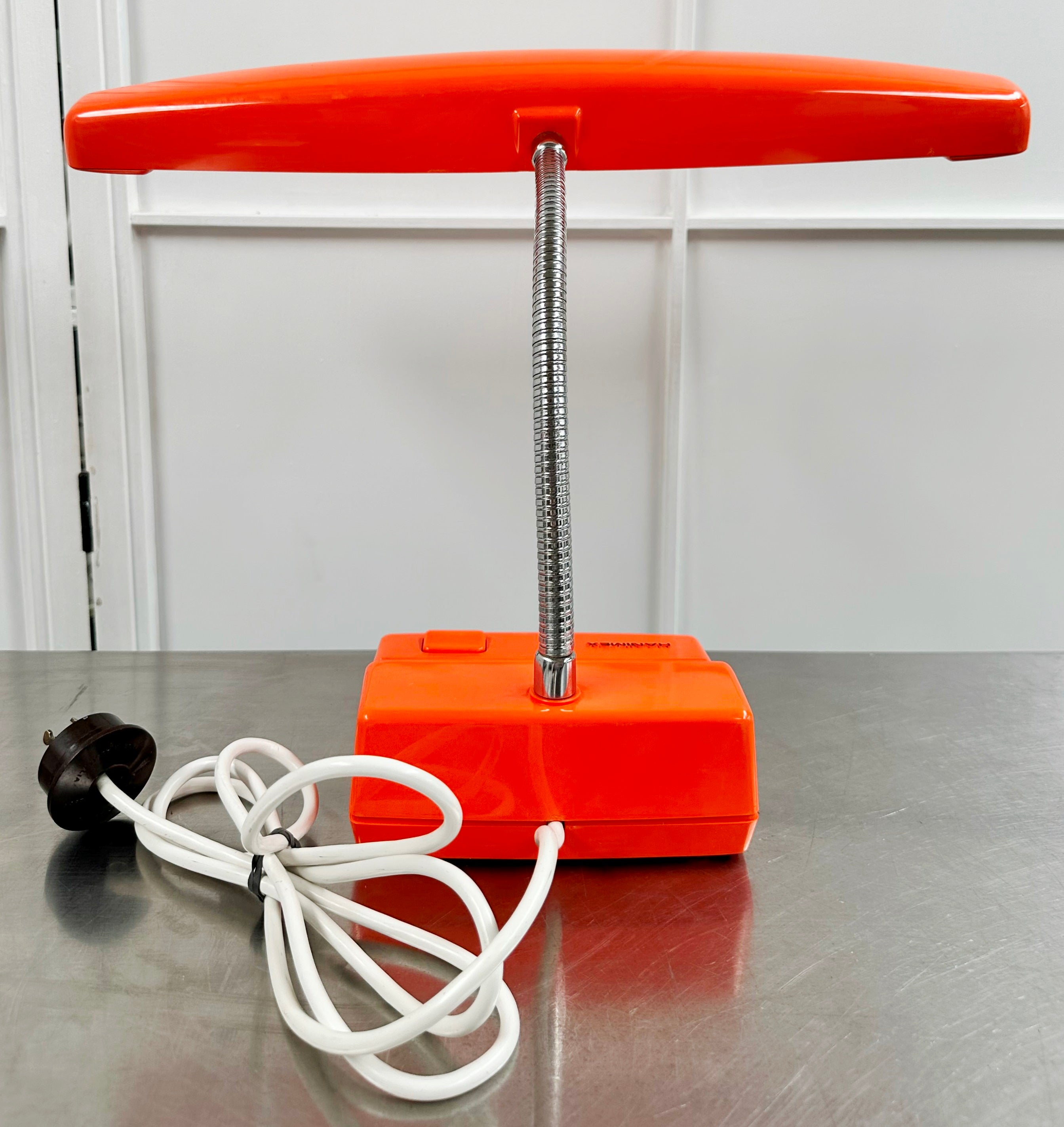 Vintage Hanimex Retro Dark Orange Table Desk Lamp | Adelaide Clocks