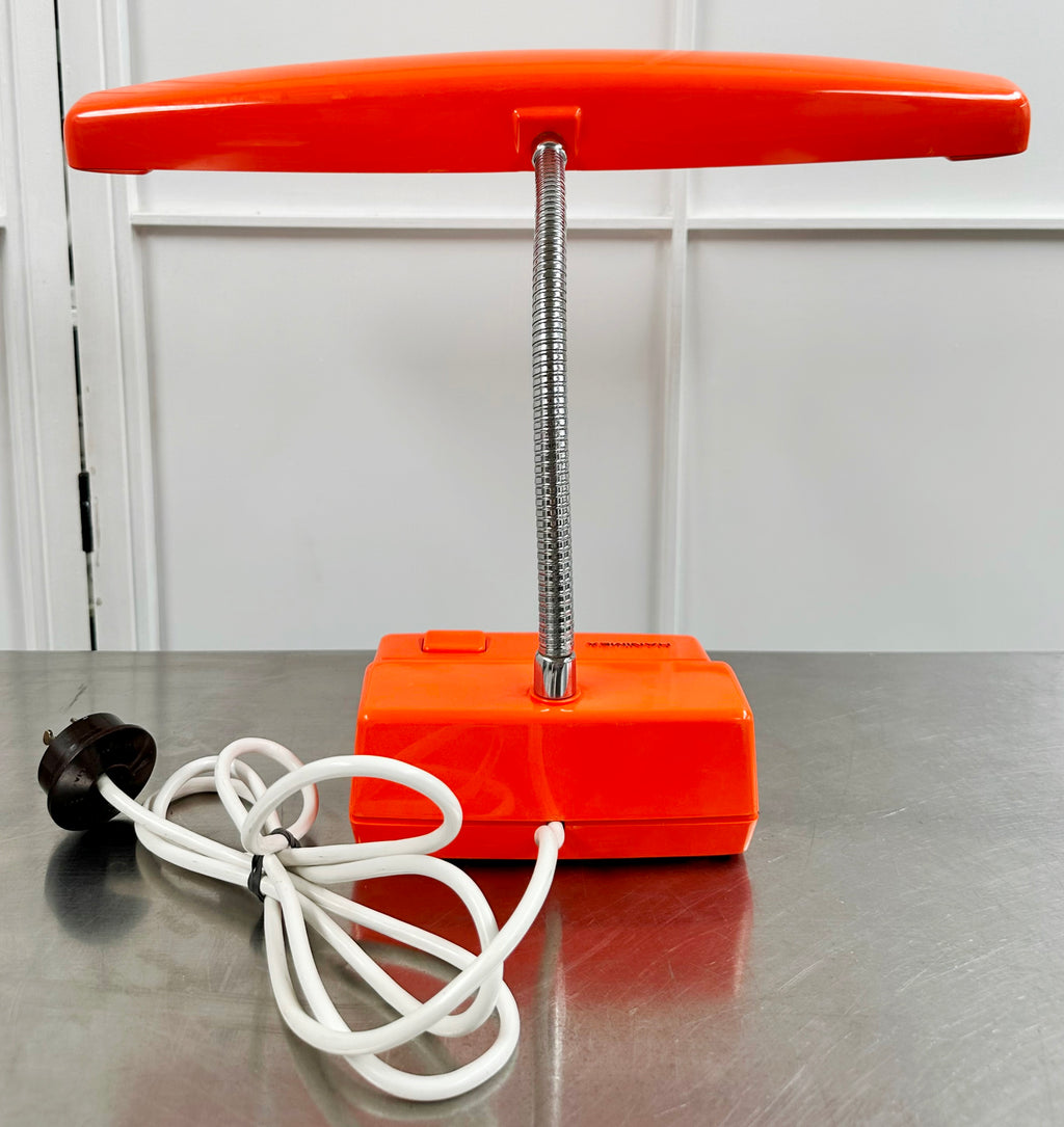 Vintage Hanimex Retro Dark Orange Table Desk Lamp | Adelaide Clocks