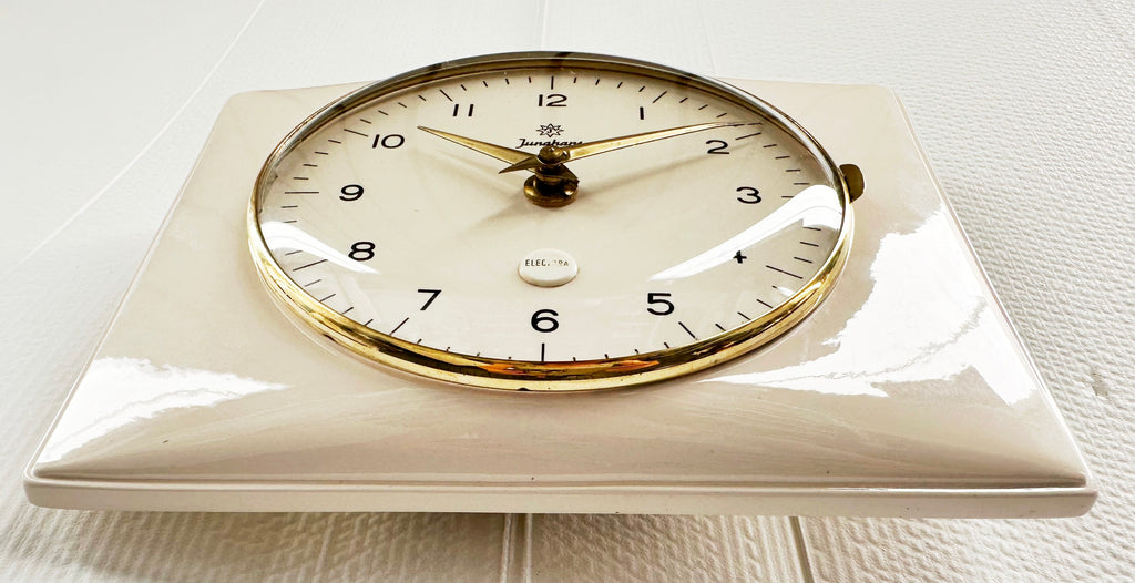 Vintage ceramic Junghans Electra Battery Kitchen Wall Clock | Adelaide Clocks