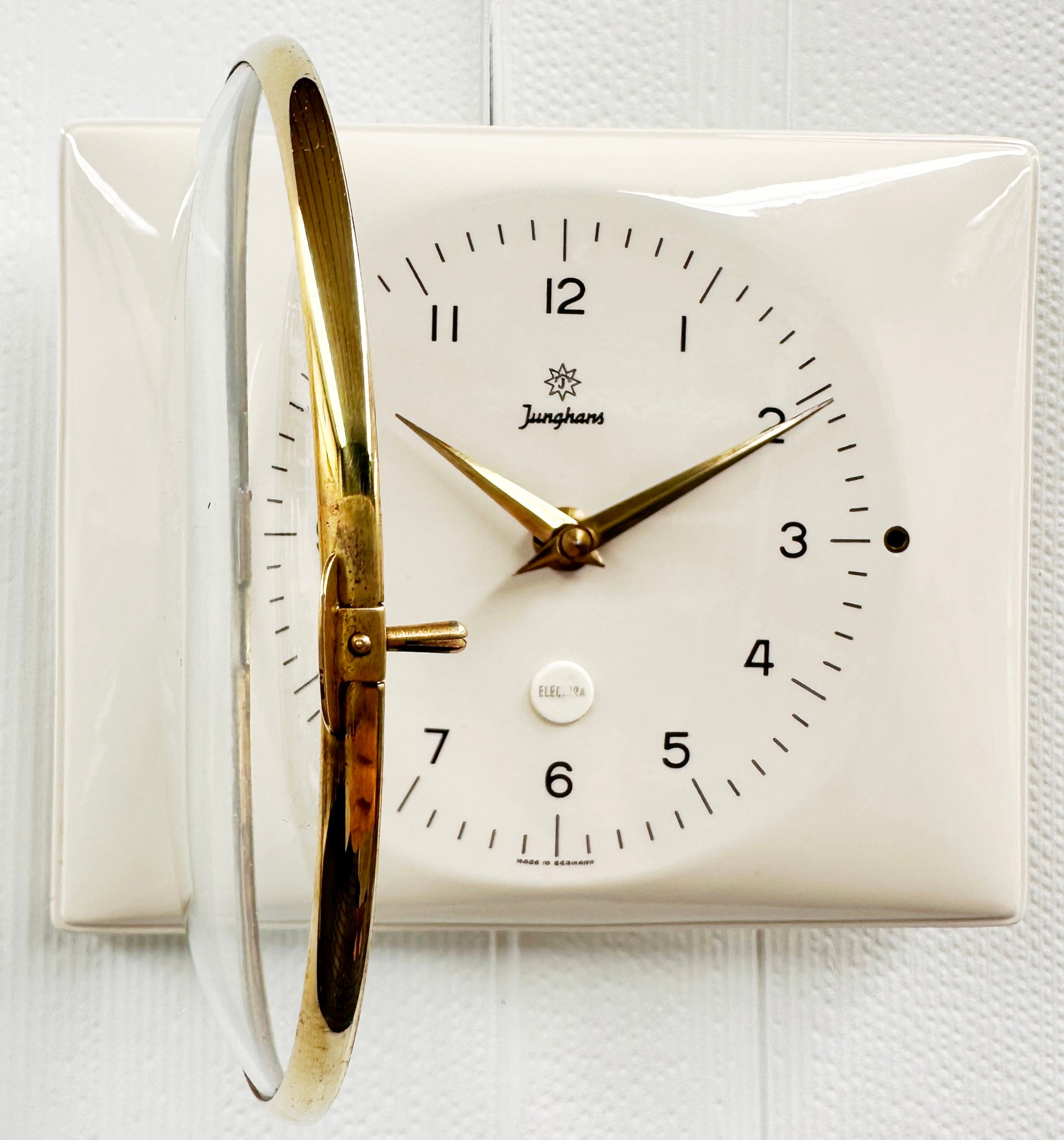 Vintage ceramic Junghans Electra Battery Kitchen Wall Clock | Adelaide Clocks