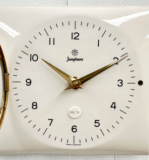 Vintage ceramic Junghans Electra Battery Kitchen Wall Clock | Adelaide Clocks
