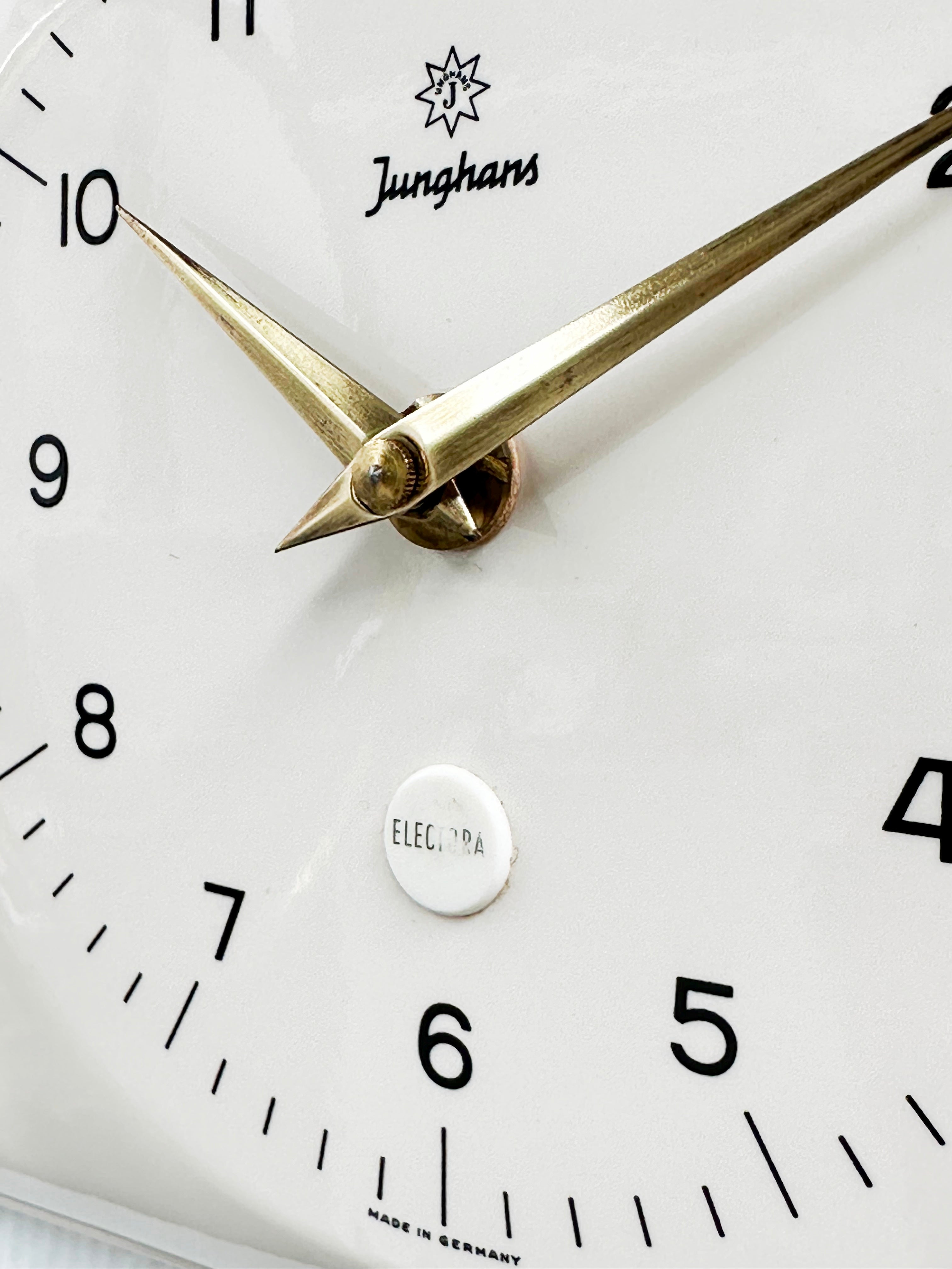 Vintage ceramic Junghans Electra Battery Kitchen Wall Clock | Adelaide Clocks