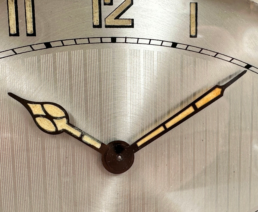 Vintage Original Art Deco Silver Desk Clock | Adelaide Clocks