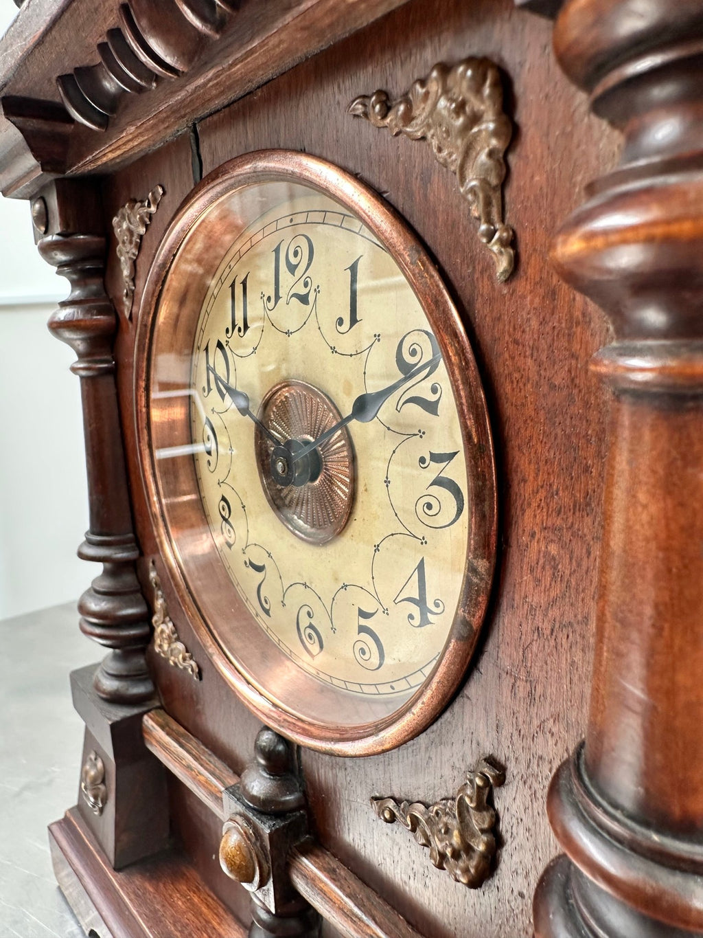 Antique Baduf Bell Strike Steeple Mantel Clock | Adelaide Clocks
