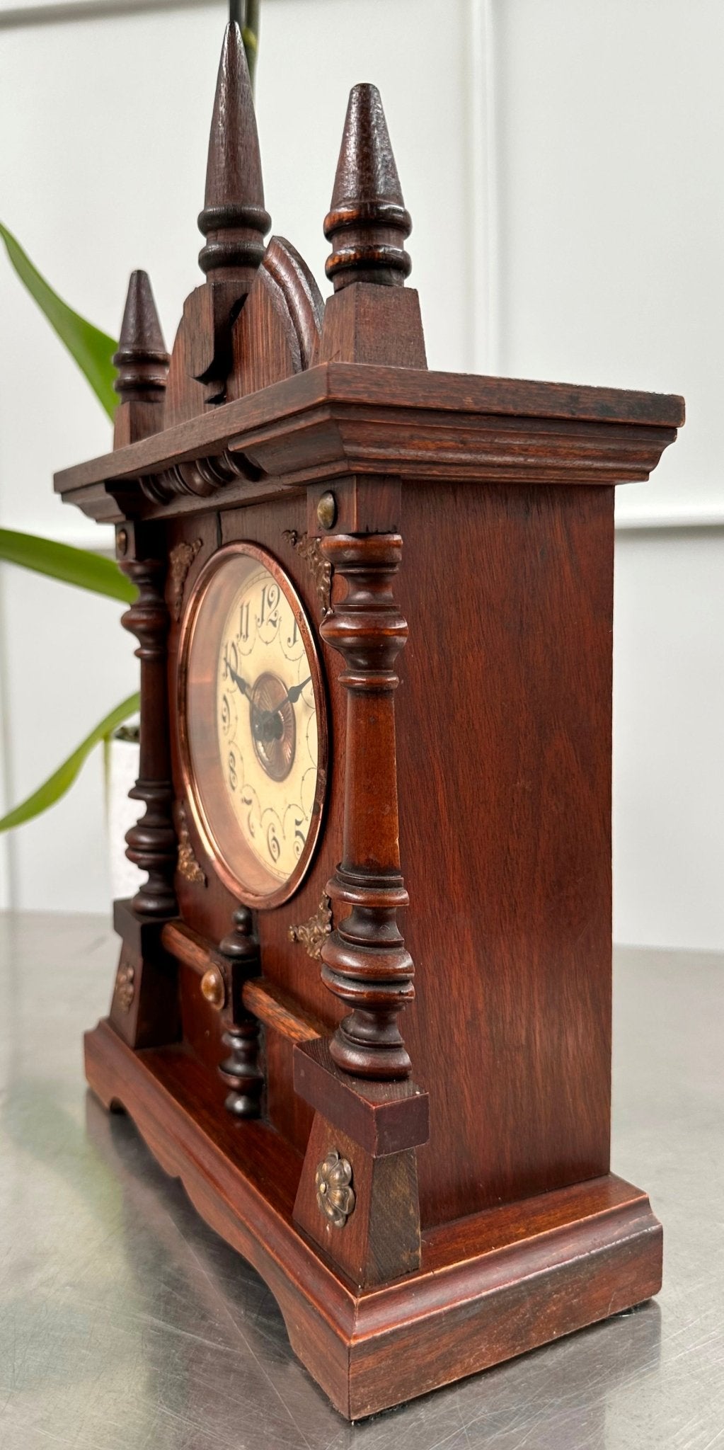 Antique Baduf Bell Strike Steeple Mantel Clock | Adelaide Clocks