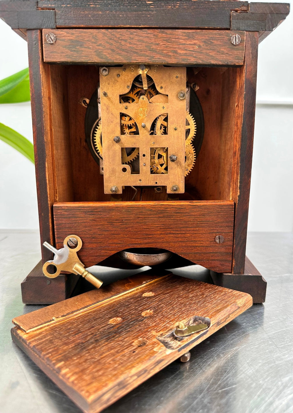 Antique Baduf Bell Strike Steeple Mantel Clock | Adelaide Clocks