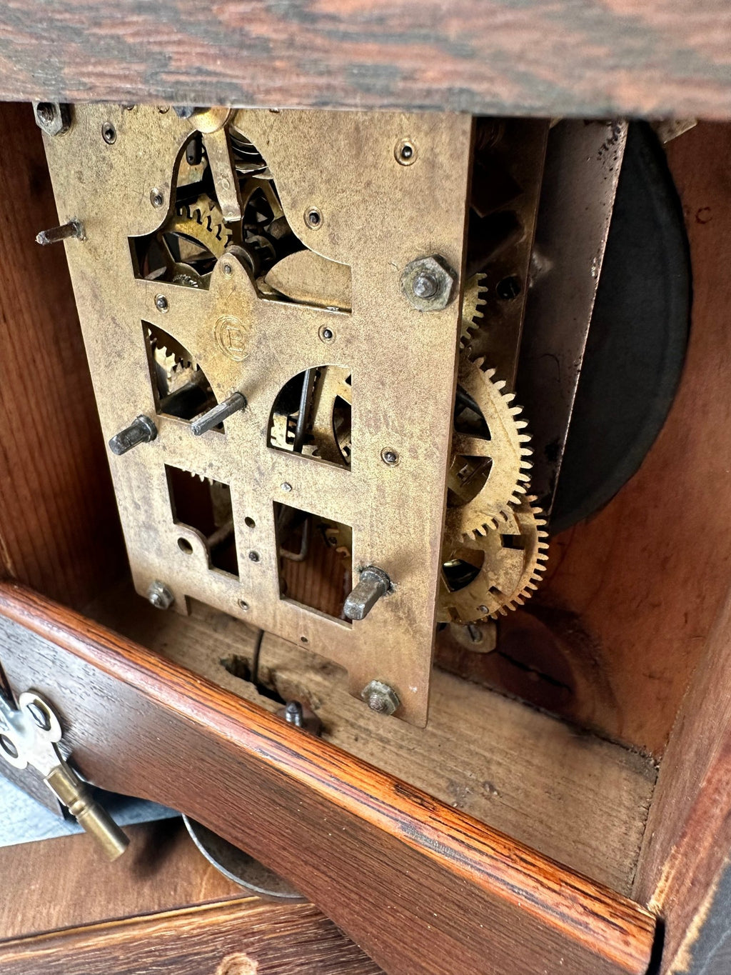 Antique Baduf Bell Strike Steeple Mantel Clock | Adelaide Clocks