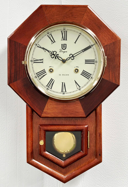 Vintage Unique 31 Day Westminster Pendulum Battery Wall Clock | Adelaide Clocks