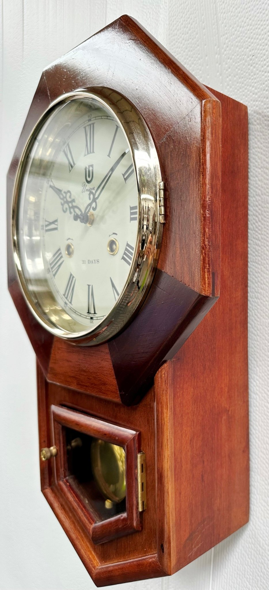 Vintage Unique 31 Day Westminster Pendulum Battery Wall Clock | Adelaide Clocks