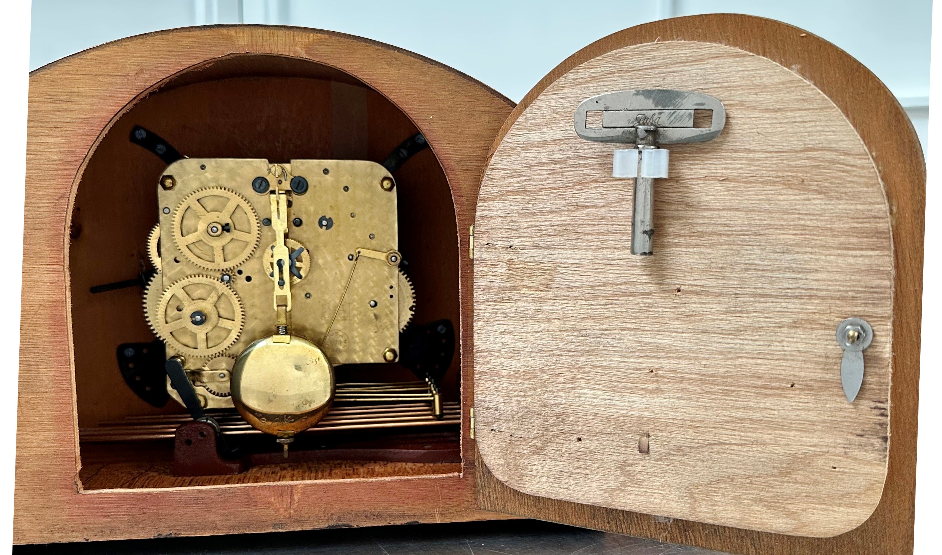 Vintage Juba Art Deco Westminster Chime Mantel Clock | Adelaide Clocks