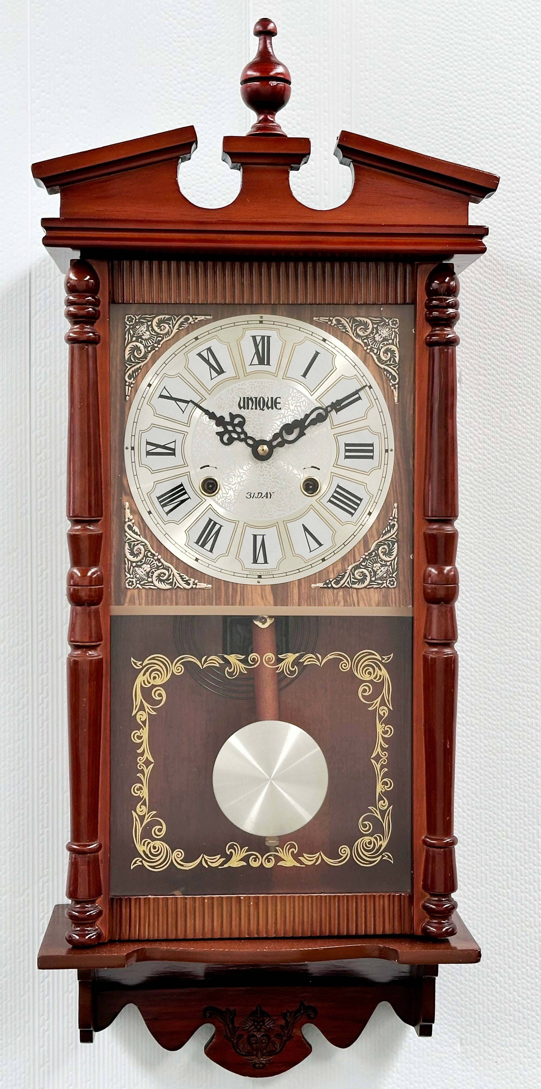 Vintage UNIQUE 31 Day Pendulum Strike Korea Wall Clock | Adelaide Clocks
