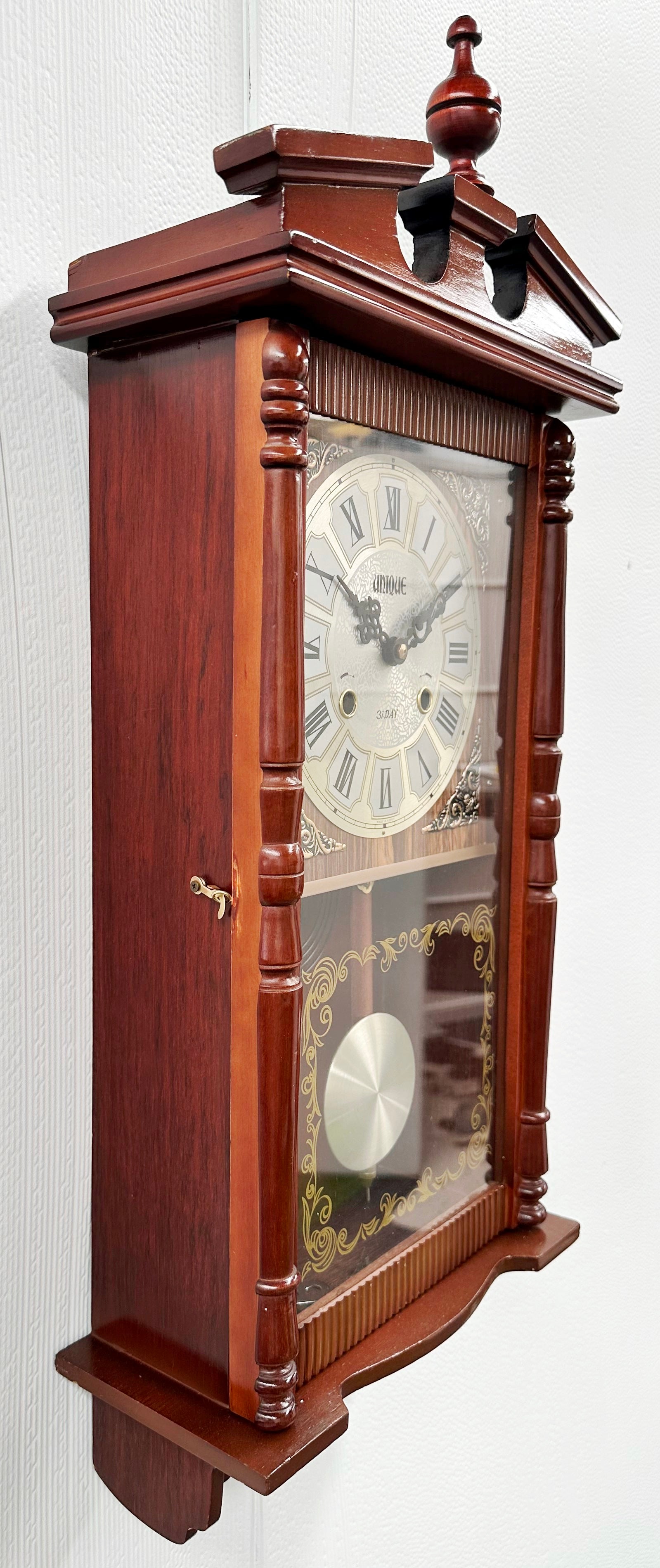Vintage UNIQUE 31 Day Pendulum Strike Korea Wall Clock | Adelaide Clocks