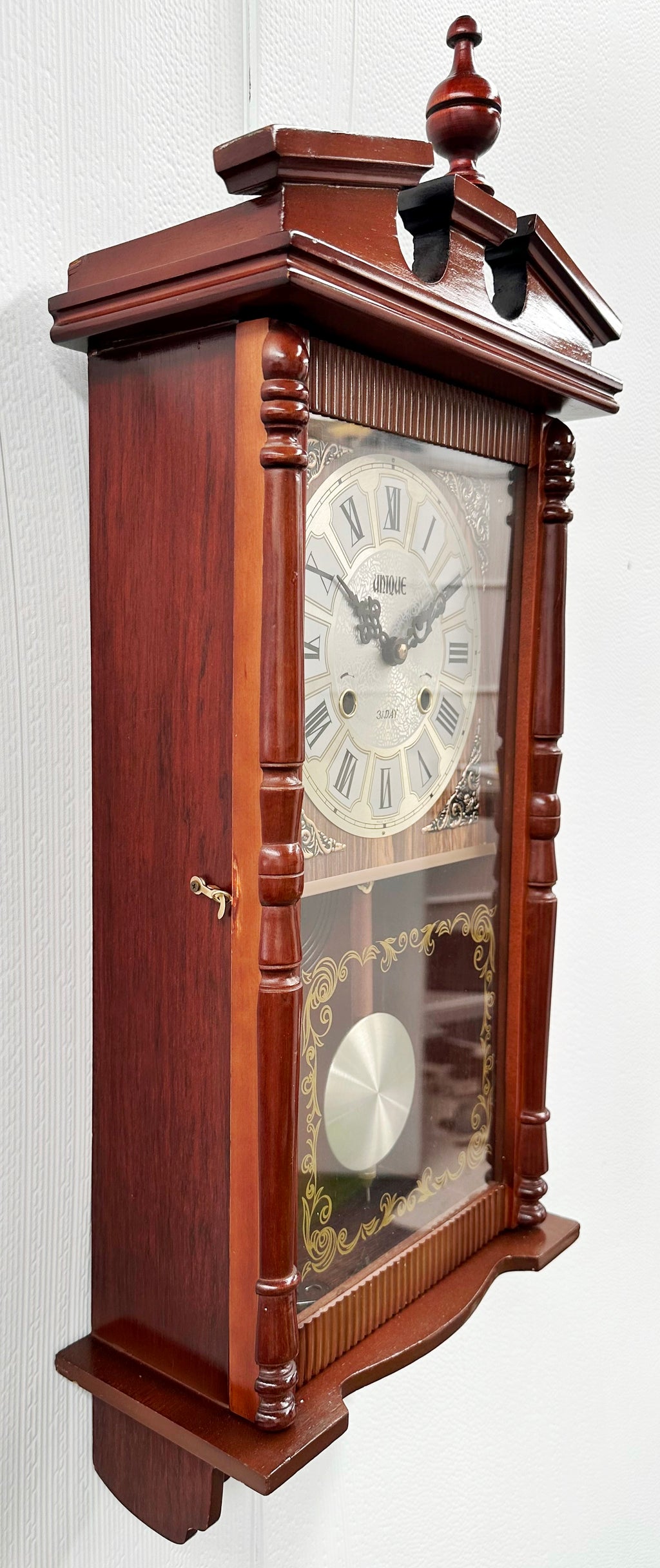 Vintage UNIQUE 31 Day Pendulum Strike Korea Wall Clock | Adelaide Clocks