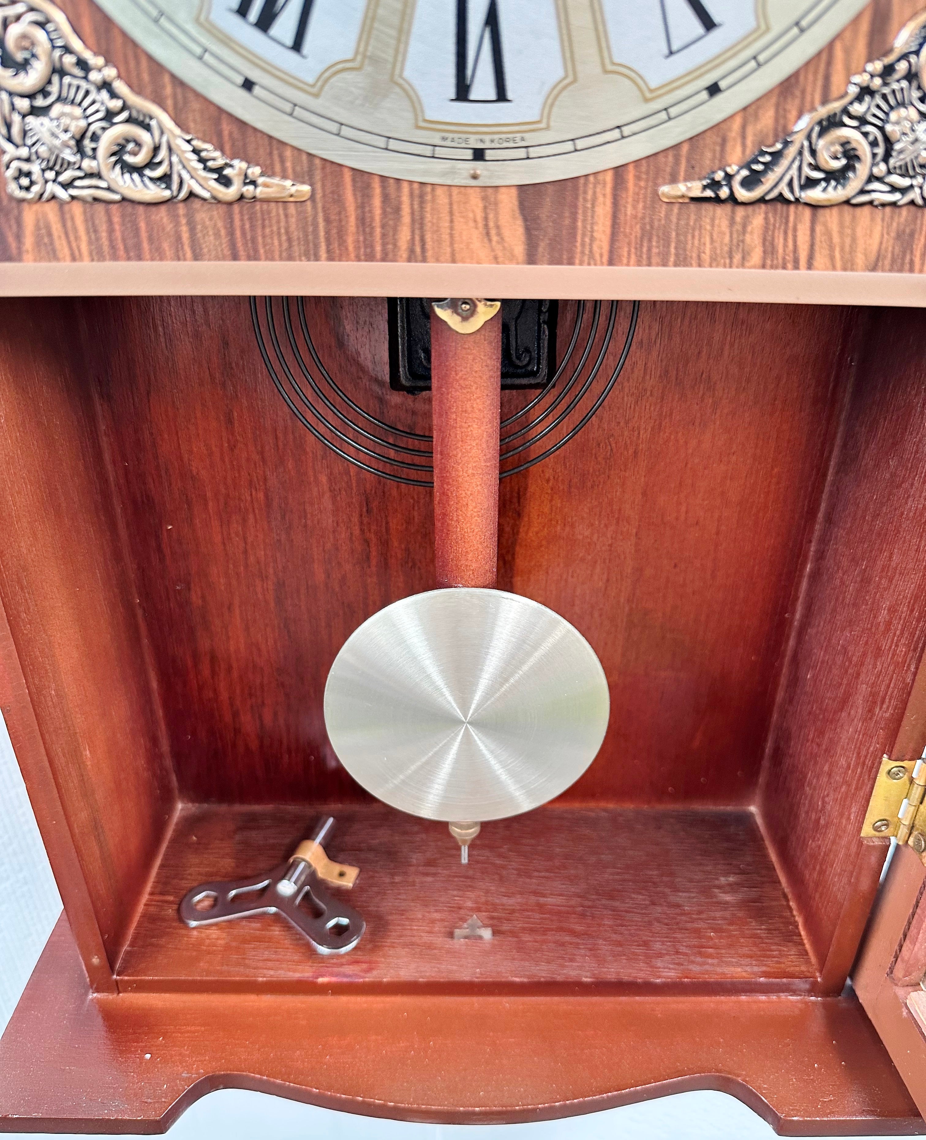 Vintage UNIQUE 31 Day Pendulum Strike Korea Wall Clock | Adelaide Clocks