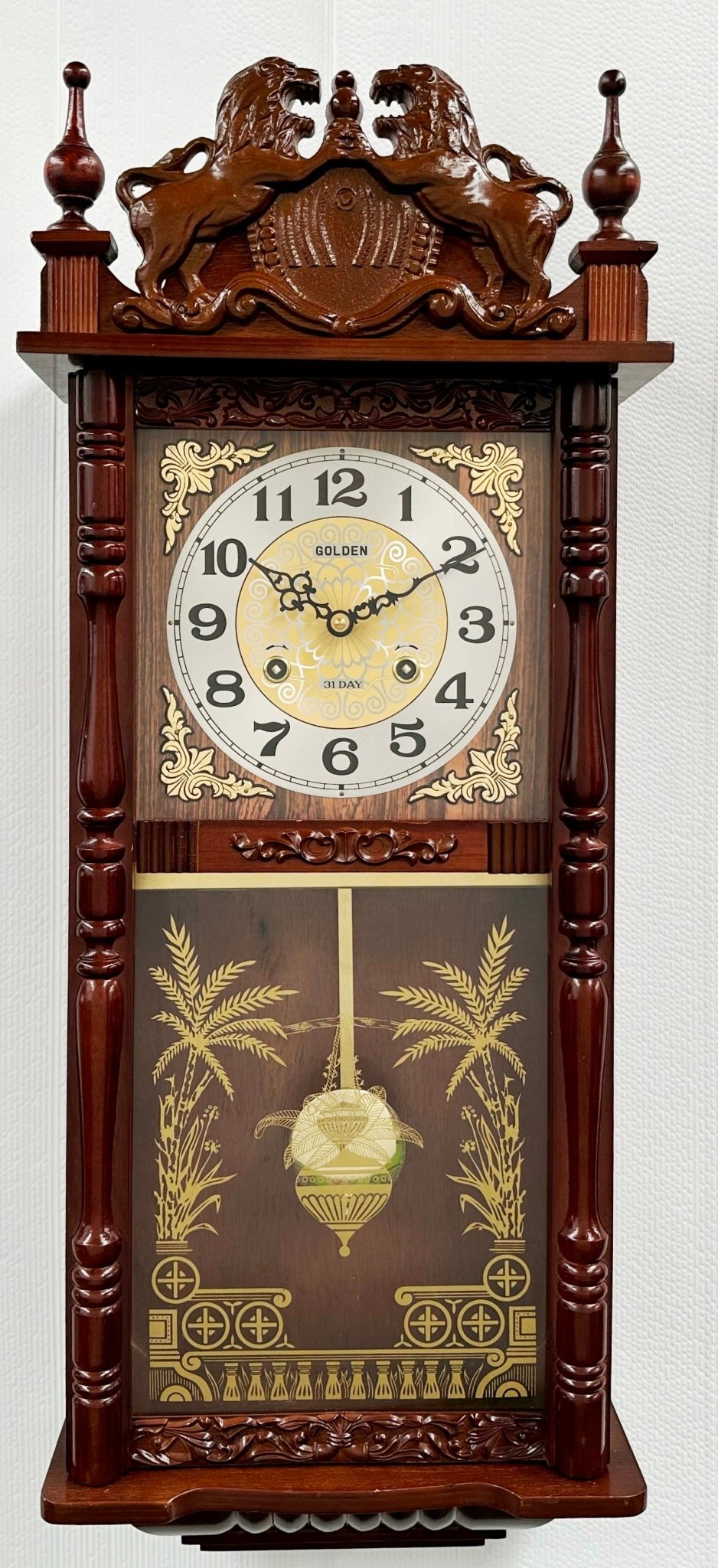 Only Clocks Vintage Golden Bim Bam Battery Wall Clock | Adelaide Clocks