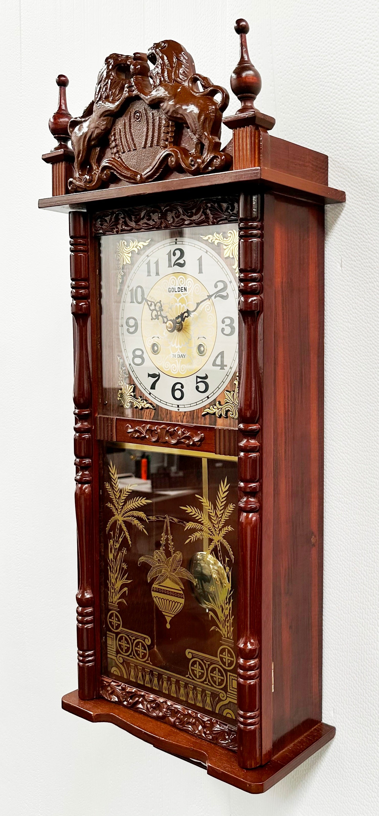 Vintage Golden 31 Day Bim Bam Battery Wall Clock | Adelaide Clocks