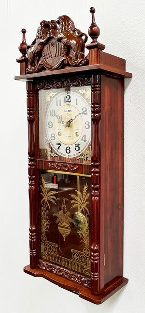Vintage Golden 31 Day Bim Bam Battery Wall Clock | Adelaide Clocks