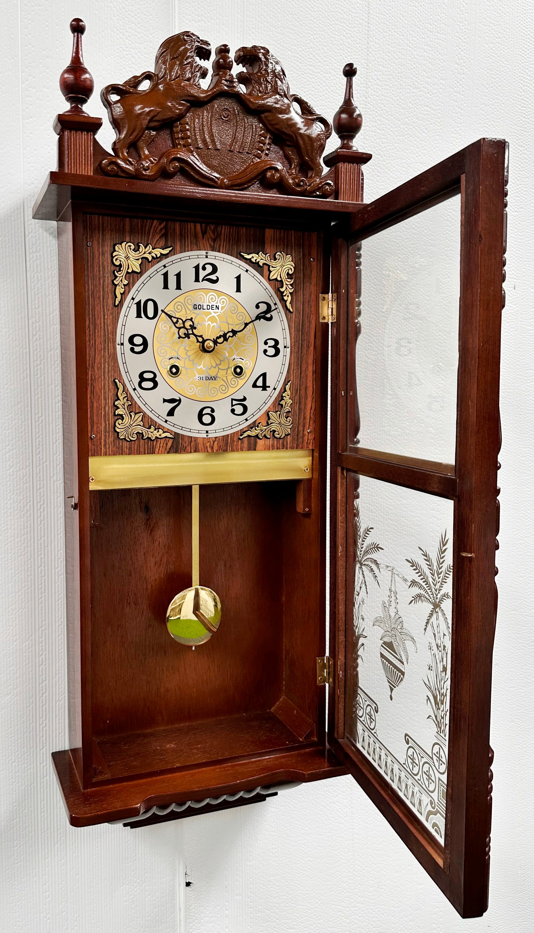 Vintage Golden 31 Day Bim Bam Battery Wall Clock | Adelaide Clocks