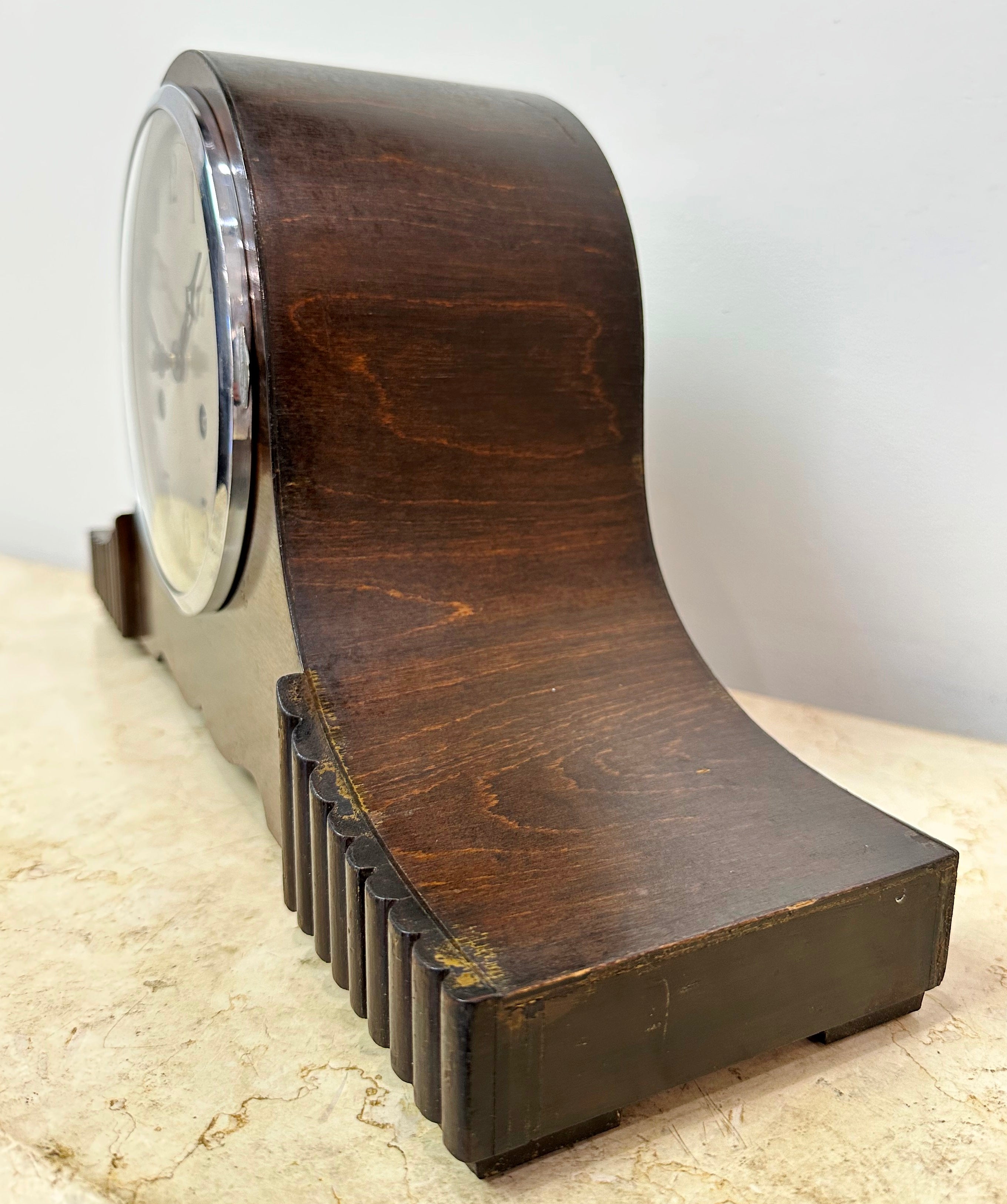 Vintage Napoleon Style Hammer on Coil Chime Mantel Clock | eXibit collection