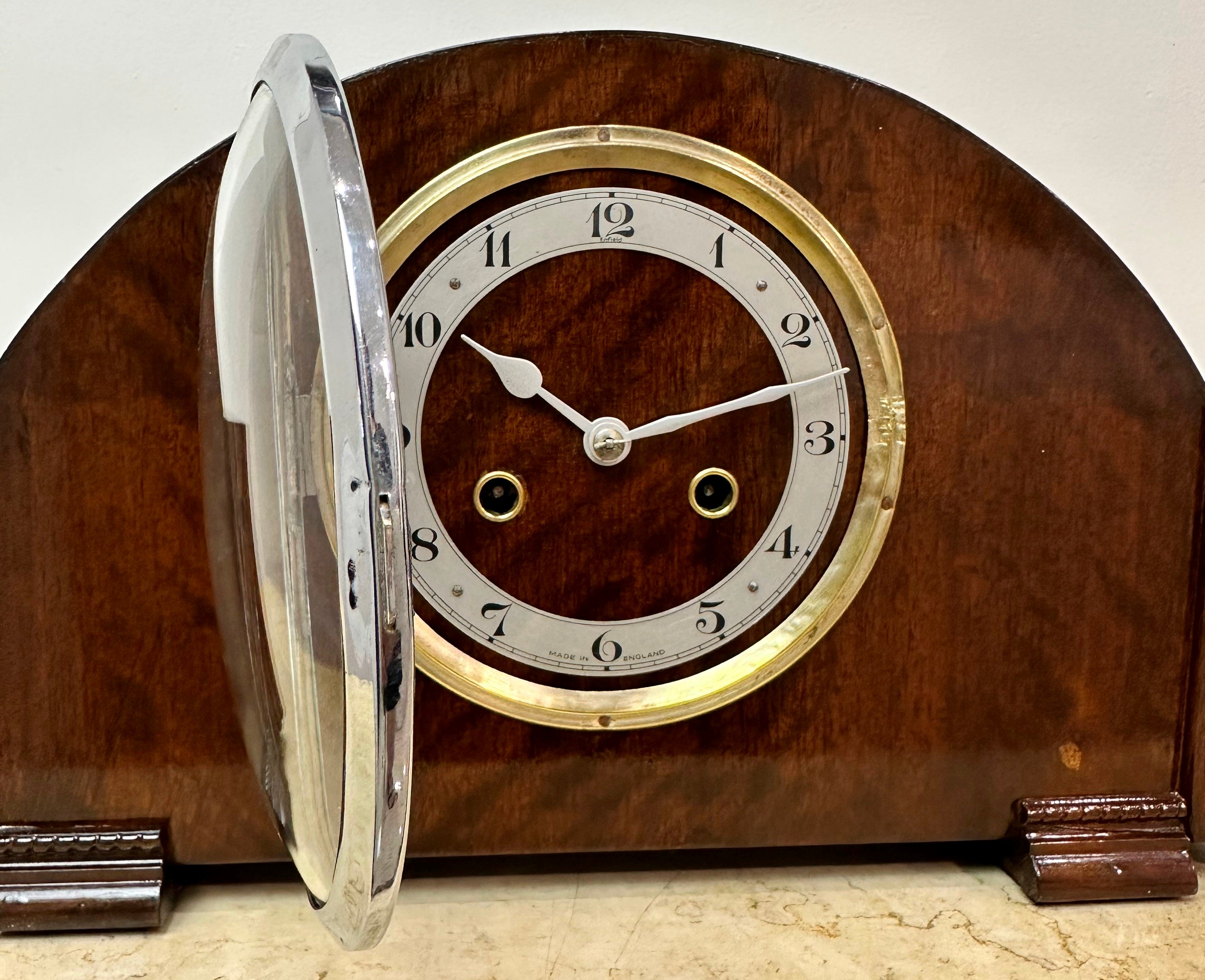 Original Vintage Enfield Hammer Chime Mantel Clock Adelaide Clocks