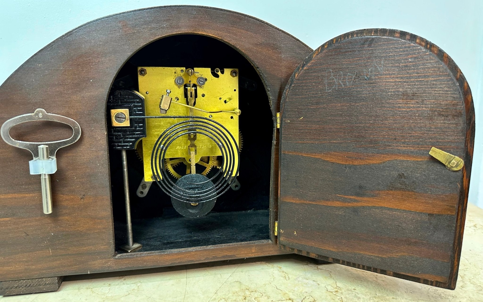 Enfield Clock Collection Original Vintage Enfield Hammer Chime Mantel Clock | Adelaide Clocks
