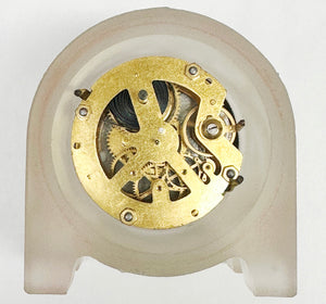 Vintage Transparent Glass Petite Mini Desk Clock | Adelaide Clocks