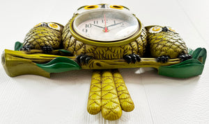 Vintage Trio Owl Eye Moving Pendulum Kitchen Wall Clock | Adelaide Clocks