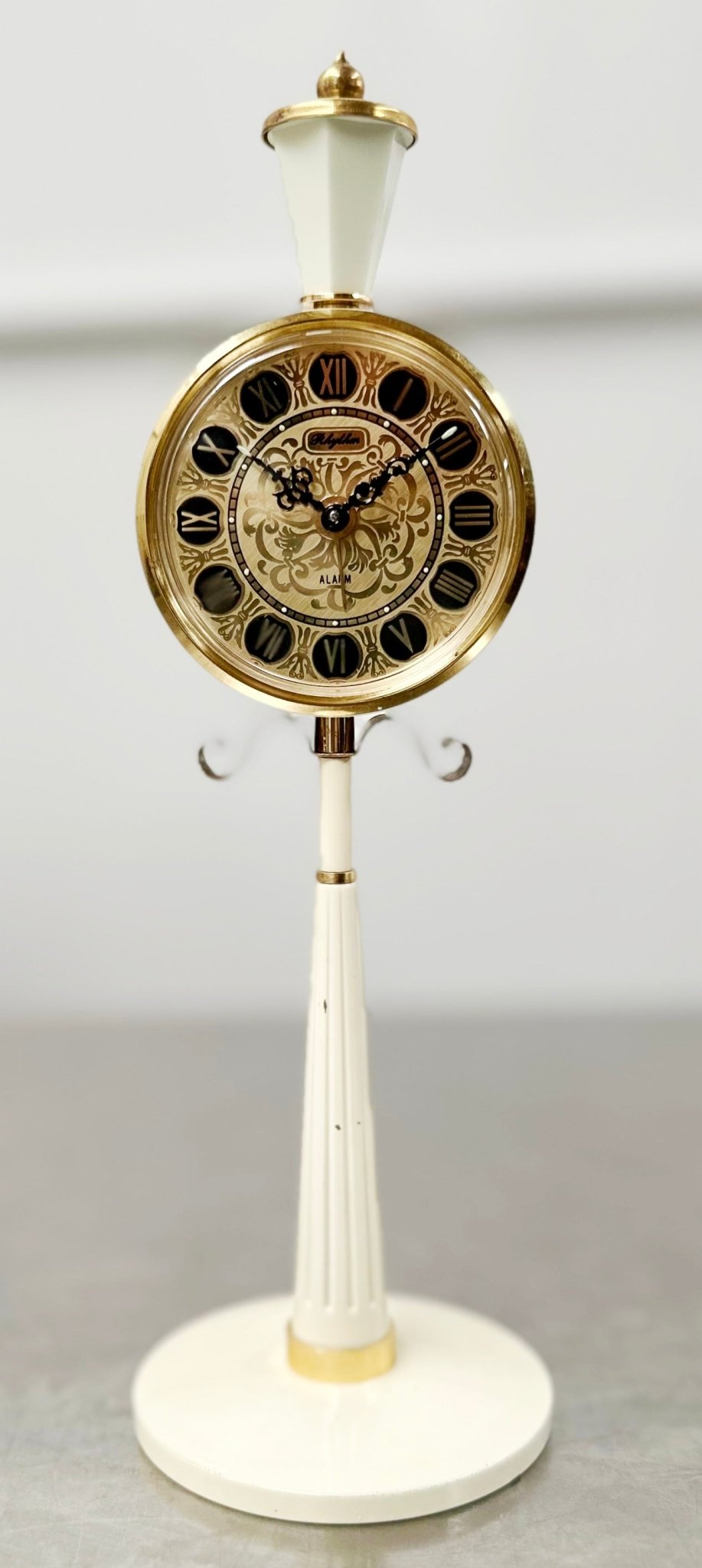 Vintage Rhythm Alarm Lamp Post Desk Clock | Adelaide Clocks
