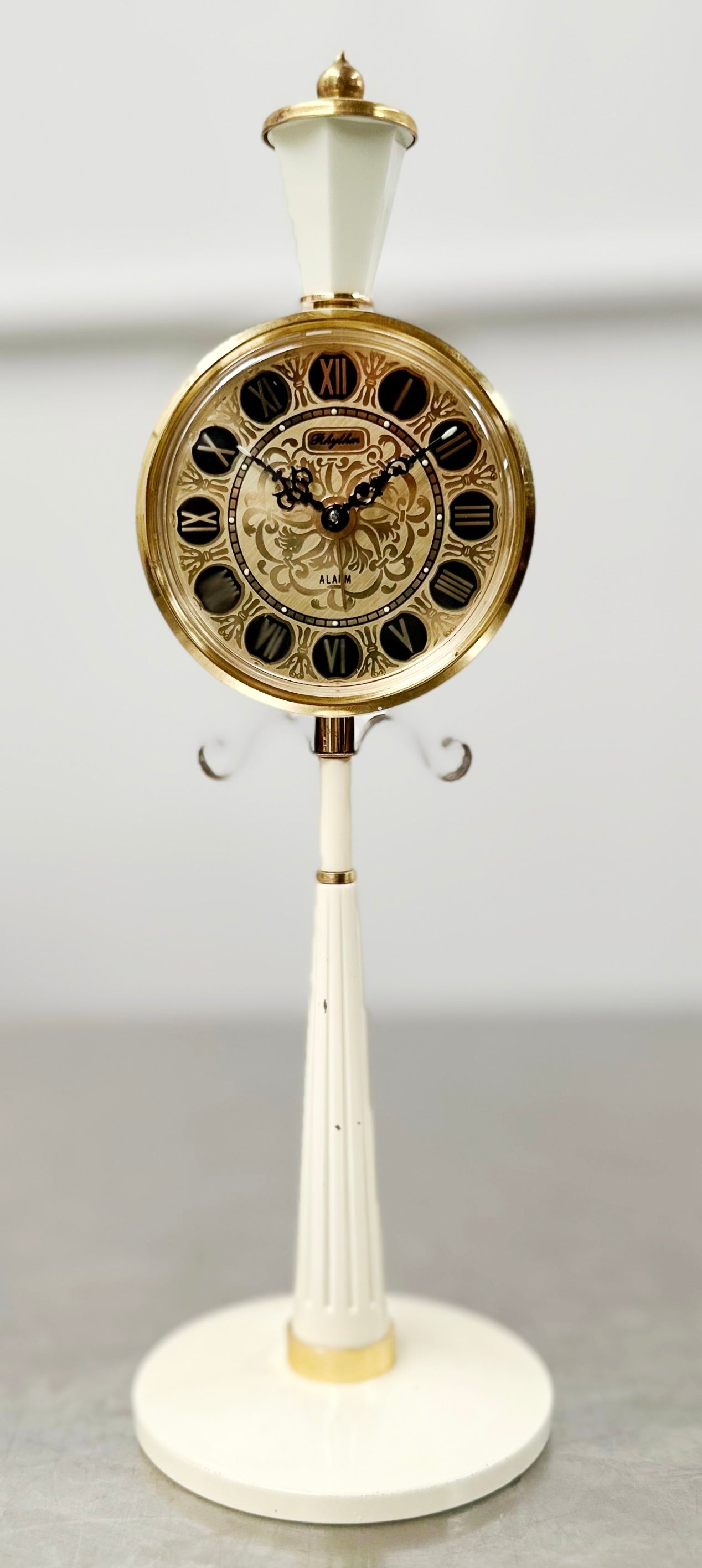 Vintage Rhythm Alarm Lamp Post Desk Clock | Adelaide Clocks