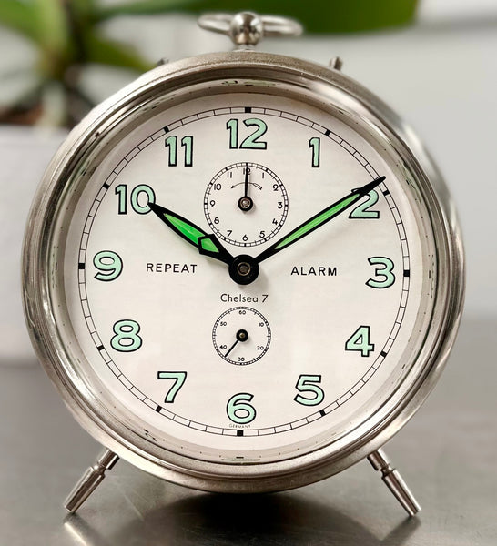 Vintage Repeat German Made Alarm Desk Clock | Adelaide Clocks