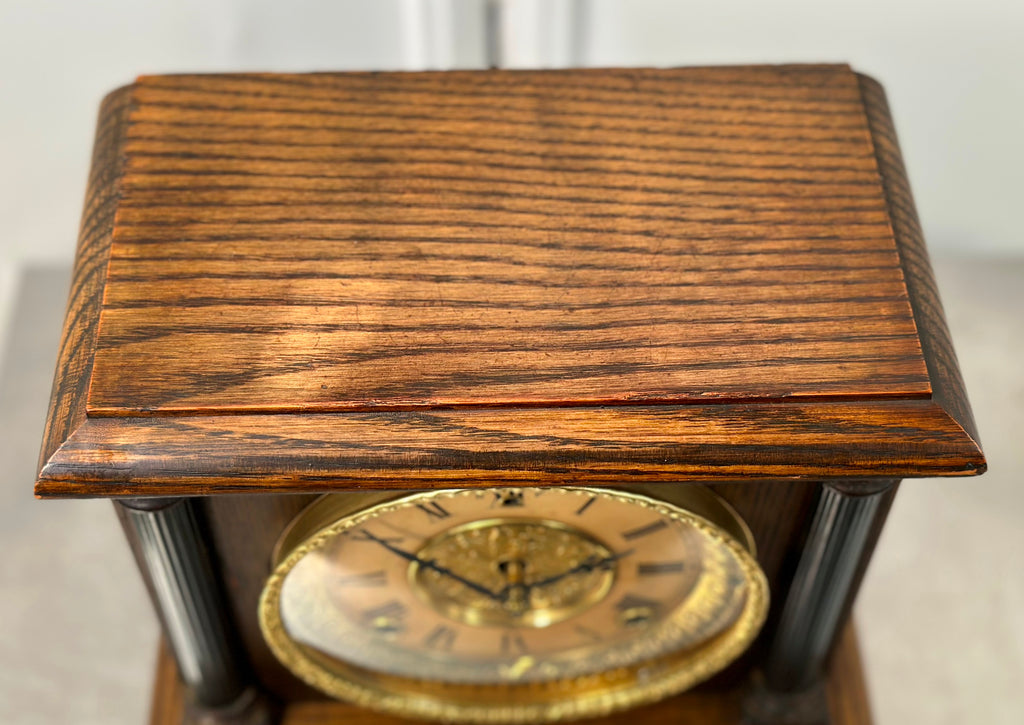 Antique GILBERT U.S.A Bell and Hammer on Coil Strike Mantel Clock | Adelaide Clocks