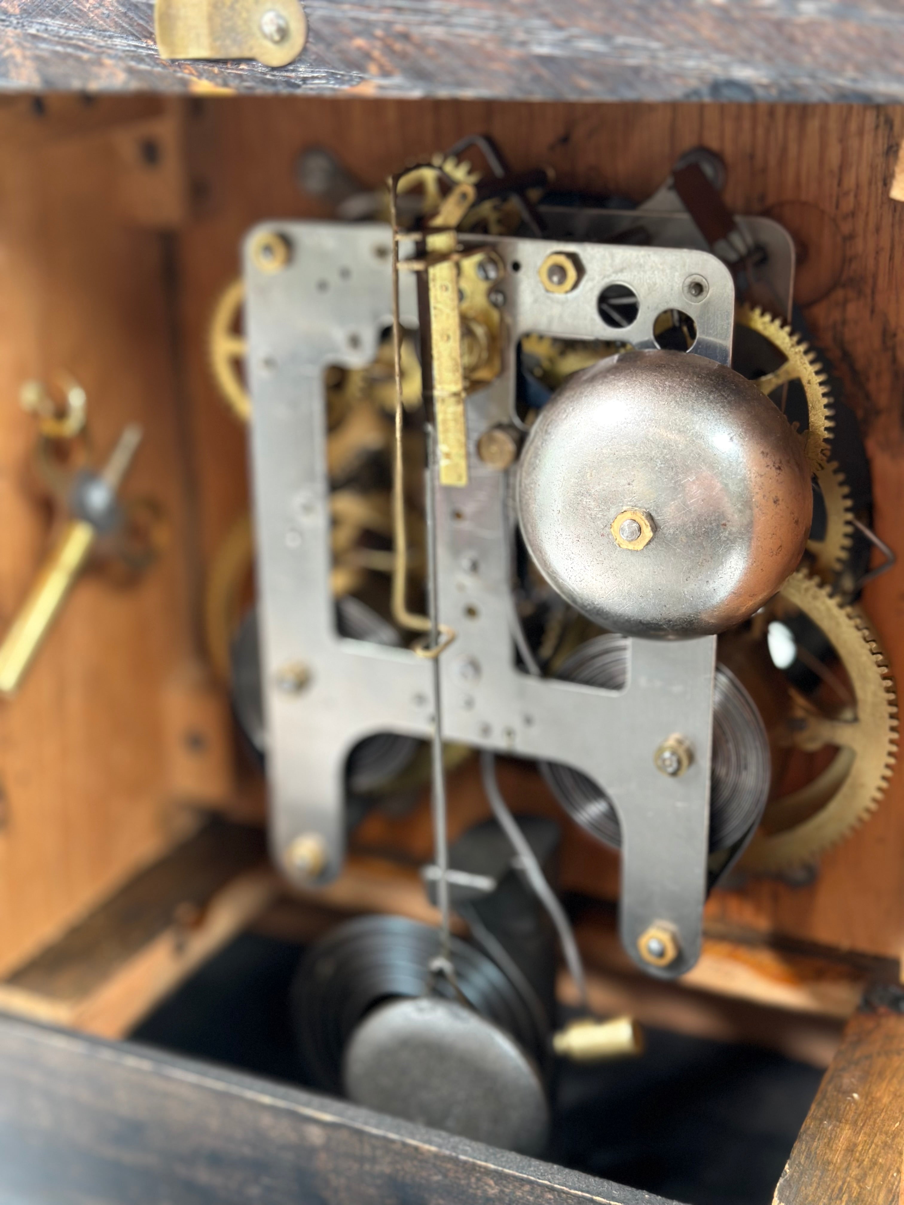 Antique GILBERT U.S.A Bell and Hammer on Coil Strike Mantel Clock | Adelaide Clocks