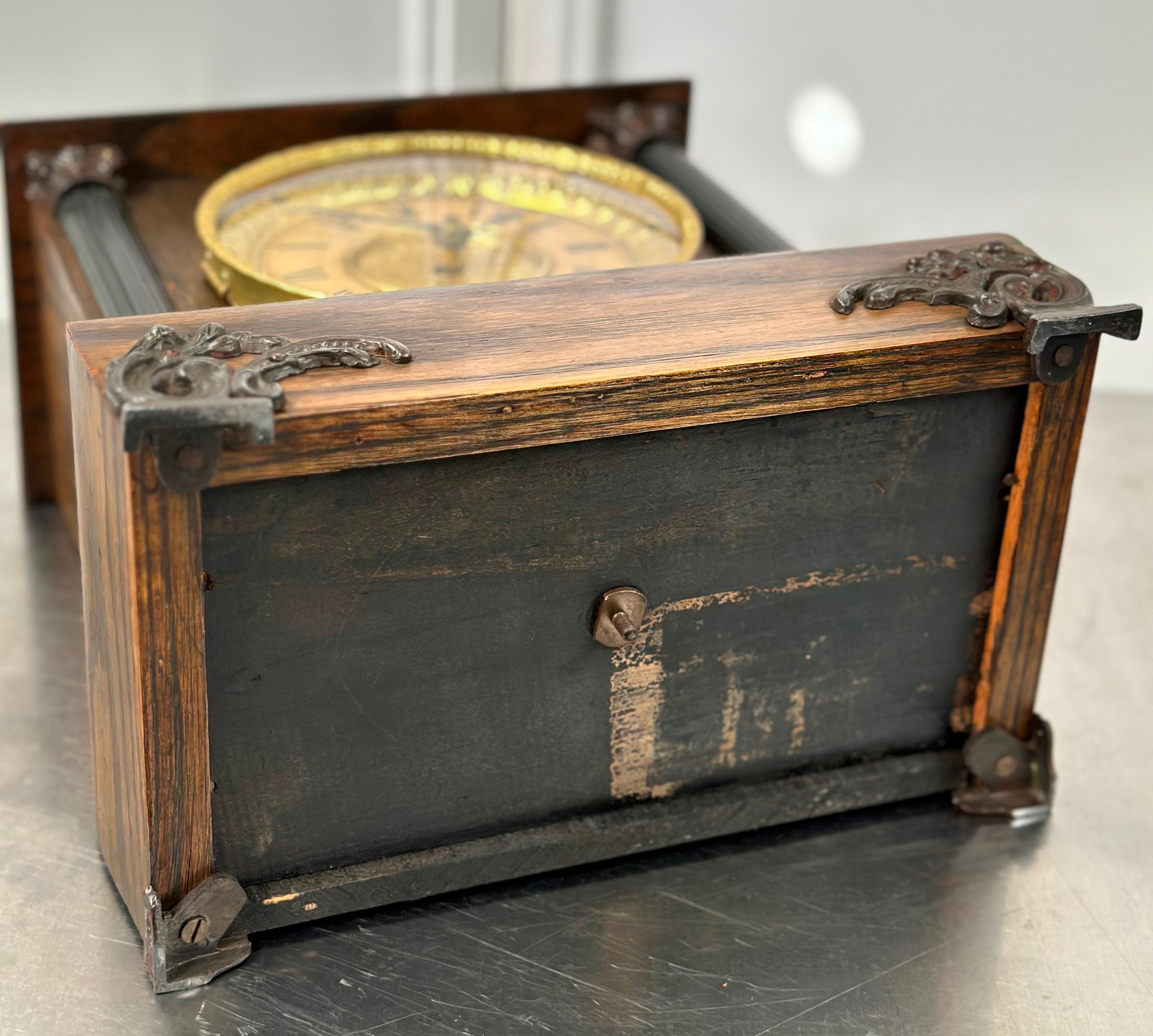 Antique GILBERT U.S.A Bell and Hammer on Coil Strike Mantel Clock | Adelaide Clocks